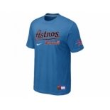 MLB Houston Astros light Blue Nike Short Sleeve Practice T-Shirt