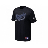 MLB Kansas City Royals Black Nike Short Sleeve Practice T-Shirt