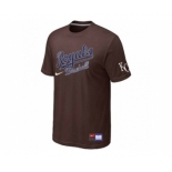 MLB Kansas City Royals Brown Nike Short Sleeve Practice T-Shirt