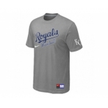 MLB Kansas City Royals L.Grey Nike Short Sleeve Practice T-Shirt