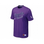 MLB Kansas City Royals Purple Nike Short Sleeve Practice T-Shirt