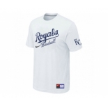 MLB Kansas City Royals White Nike Short Sleeve Practice T-Shirt