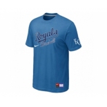 MLB Kansas City Royals light Blue Nike Short Sleeve Practice T-Shirt