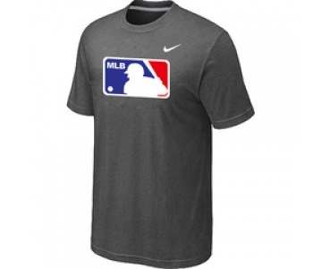 MLB Logo Heathered Nike D.Grey Blended T-Shirt