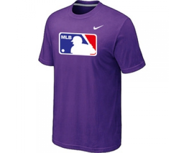 MLB Logo Heathered Nike Purple Blended T-Shirt