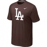 MLB Los Angeles Dodgers Nike Logo Legend Brown T-Shirt