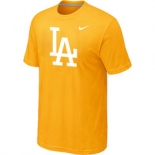 MLB Los Angeles Dodgers Nike Logo Legend Yellow T-Shirt