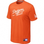 MLB Los Angeles Dodgers Nike Short Sleeve Practice T-Shirt Orange