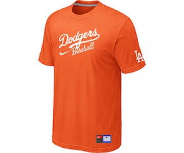 MLB Los Angeles Dodgers Nike Short Sleeve Practice T-Shirt Orange