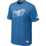 MLB Los Angeles Dodgers Nike Short Sleeve Practice T-Shirt light Blue