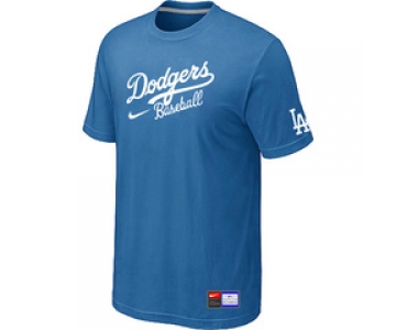 MLB Los Angeles Dodgers Nike Short Sleeve Practice T-Shirt light Blue