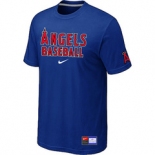 MLB Los Angeles of Anaheim Blue Nike Short Sleeve Practice T-Shirt