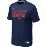 MLB Los Angeles of Anaheim D.Blue Nike Short Sleeve Practice T-Shirt