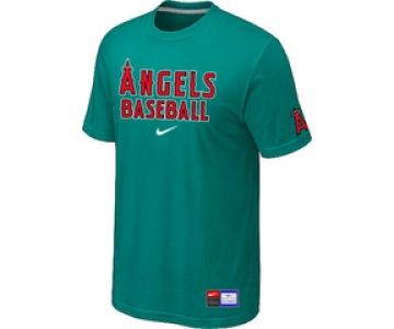 MLB Los Angeles of Anaheim Green Nike Short Sleeve Practice T-Shirt