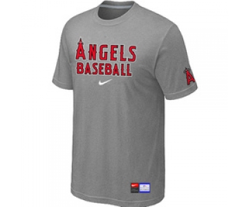 MLB Los Angeles of Anaheim L.Grey Nike Short Sleeve Practice T-Shirt