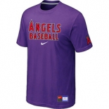 MLB Los Angeles of Anaheim Purple Nike Short Sleeve Practice T-Shirt