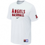 MLB Los Angeles of Anaheim White Nike Short Sleeve Practice T-Shirt