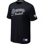 MLB Milwaukee Brewers Black Nike Short Sleeve Practice T-Shirt