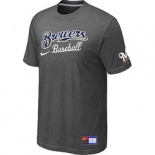 MLB Milwaukee Brewers D.Grey Nike Short Sleeve Practice T-Shirt