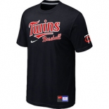 MLB Minnesota Twins Black Nike Short Sleeve Practice T-Shirt