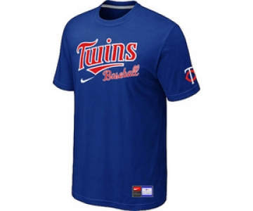 MLB Minnesota Twins Blue Nike Short Sleeve Practice T-Shirt