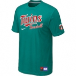 MLB Minnesota Twins Green Nike Short Sleeve Practice T-Shirt