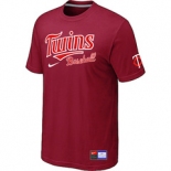 MLB Minnesota Twins Red Nike Short Sleeve Practice T-Shirt