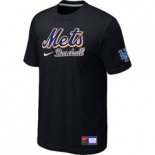 MLB New York Mets Black Nike Short Sleeve Practice T-Shirt