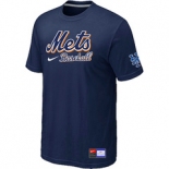 MLB New York Mets D.Blue Nike Short Sleeve Practice T-Shirt