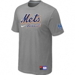 MLB New York Mets L.Grey Nike Short Sleeve Practice T-Shirt