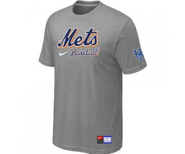 MLB New York Mets L.Grey Nike Short Sleeve Practice T-Shirt