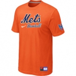 MLB New York Mets Orange Nike Short Sleeve Practice T-Shirt