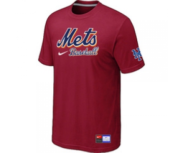 MLB New York Mets Red Nike Short Sleeve Practice T-Shirt