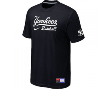 MLB New York Yankees Black Nike Short Sleeve Practice T-Shirt