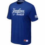 MLB New York Yankees Blue Nike Short Sleeve Practice T-Shirt