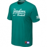 MLB New York Yankees Green Nike Short Sleeve Practice T-Shirt