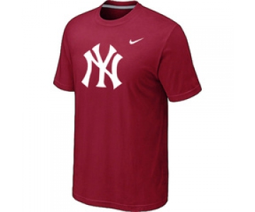 MLB New York Yankees Heathered Red Nike Blended T-Shirt