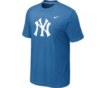 MLB New York Yankees Heathered light Blue Nike Blended T-Shirt