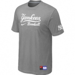 MLB New York Yankees L.Grey Nike Short Sleeve Practice T-Shirt