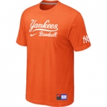 MLB New York Yankees Orange Nike Short Sleeve Practice T-Shirt