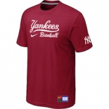 MLB New York Yankees Red Nike Short Sleeve Practice T-Shirt