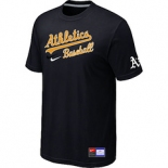 MLB Oakland Athletics Black Nike Short Sleeve Practice T-Shirt