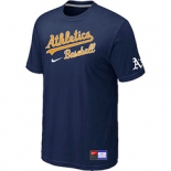 MLB Oakland Athletics D.Blue Nike Short Sleeve Practice T-Shirt