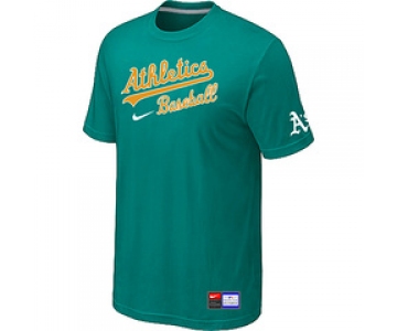 MLB Oakland Athletics Green Nike Short Sleeve Practice T-Shirt