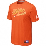 MLB Oakland Athletics Orange Nike Short Sleeve Practice T-Shirt