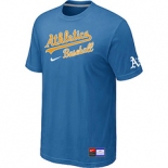 MLB Oakland Athletics light Blue Nike Short Sleeve Practice T-Shirt