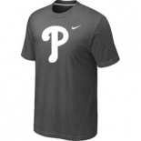 MLB Philadelphia Phillies Heathered D.Grey Nike Blended T-Shirt