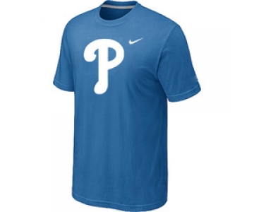 MLB Philadelphia Phillies Heathered light Blue Nike Blended T-Shirt