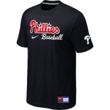 MLB Philadelphia Phillies Nike Short Sleeve Practice T-Shirt Black