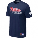 MLB Philadelphia Phillies Nike Short Sleeve Practice T-Shirt D.Blue